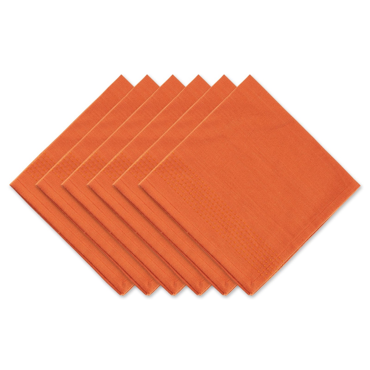 DII® Burnt Orange Dobby Stripe Cloth Dinner Napkins, 6ct.